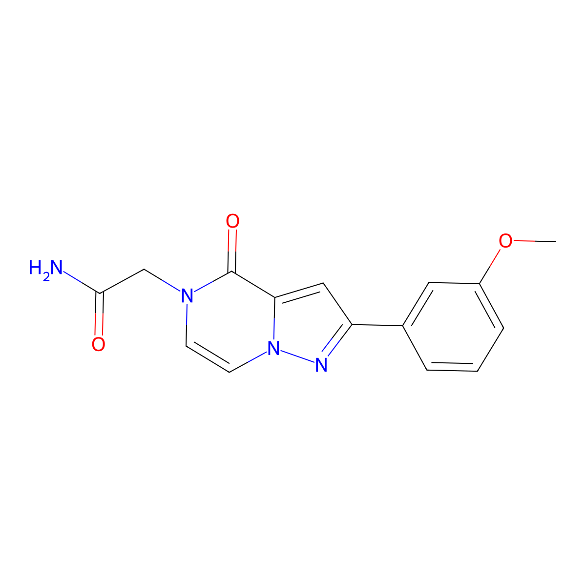 2-[2-(3-methoxyphenyl)-4-oxo-4H,5H-pyrazolo[1,5-a]pyrazin-5-yl]acetamide molecular structure, CAS 2325671-02-9