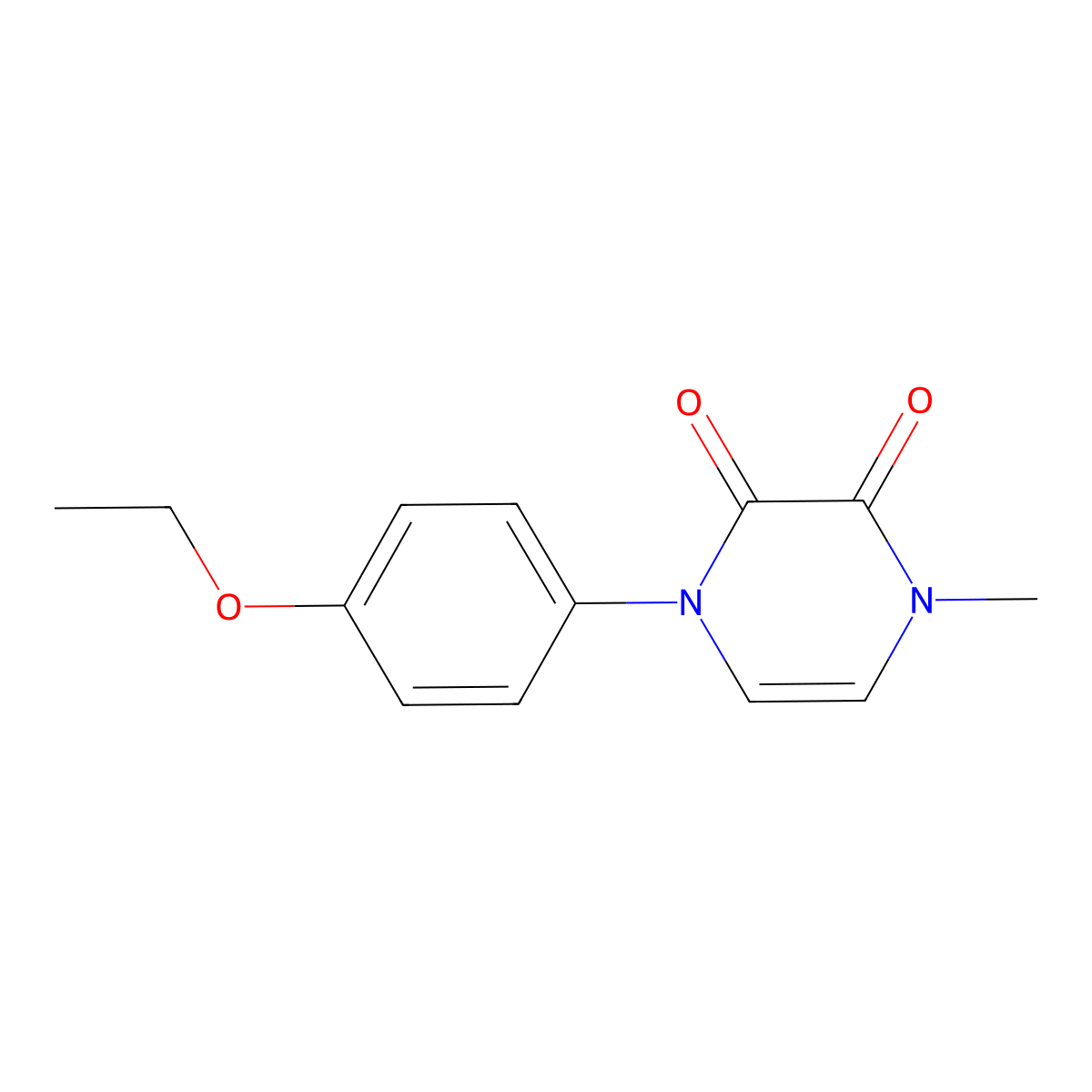 1-(4-Ethoxyphenyl)-4-methyl-1,2,3,4-tetrahydropyrazine-2,3-dione molecular structure, CAS 2325703-73-7