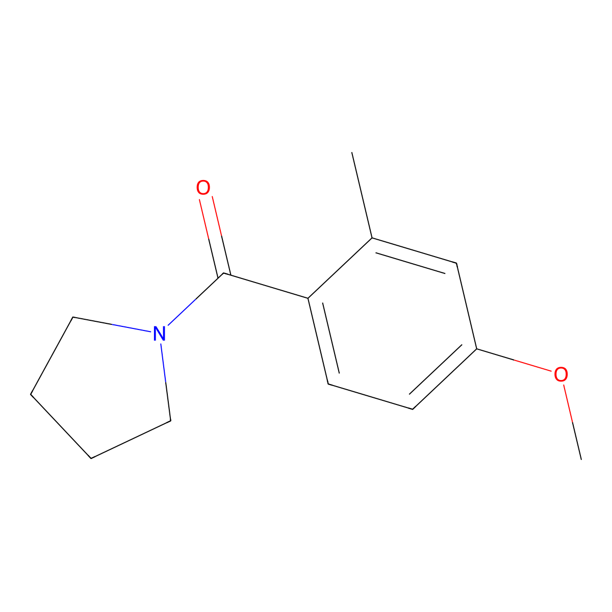 (4-Methoxy-2-methylphenyl)(pyrrolidin-1-yl)methanone molecular structure, CAS 2325720-79-2