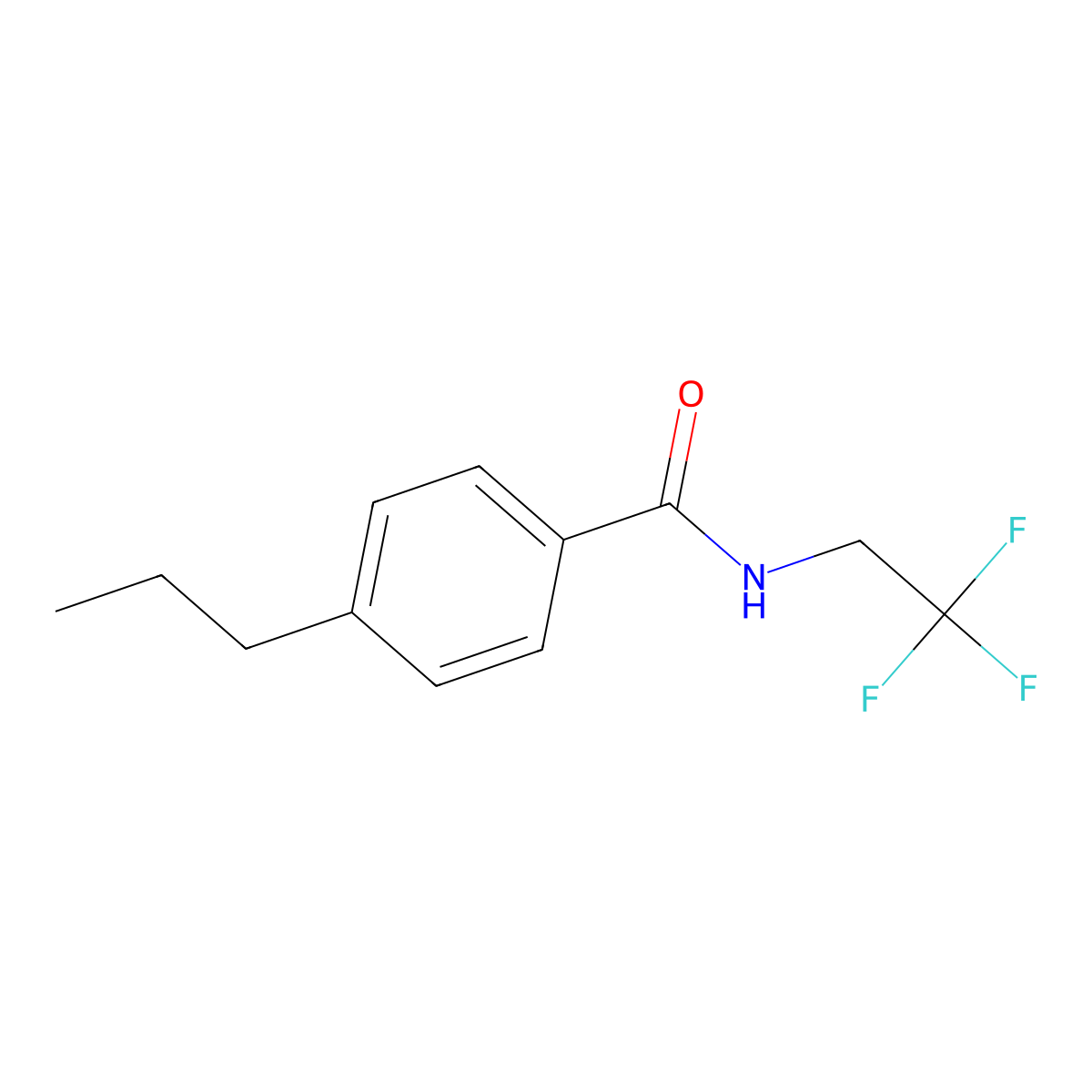 4-Propyl-N-(2,2,2-trifluoroethyl)benzamide molecular structure, CAS 2325728-13-8