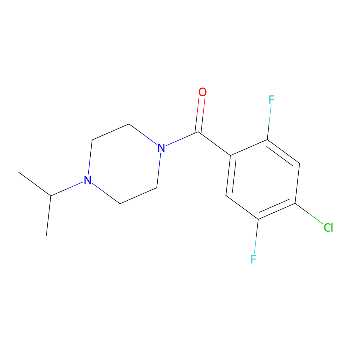 (4-Chloro-2,5-difluorophenyl)[4-(1-methylethyl)-1-piperazinyl]methanone molecular structure, CAS 2325739-61-3