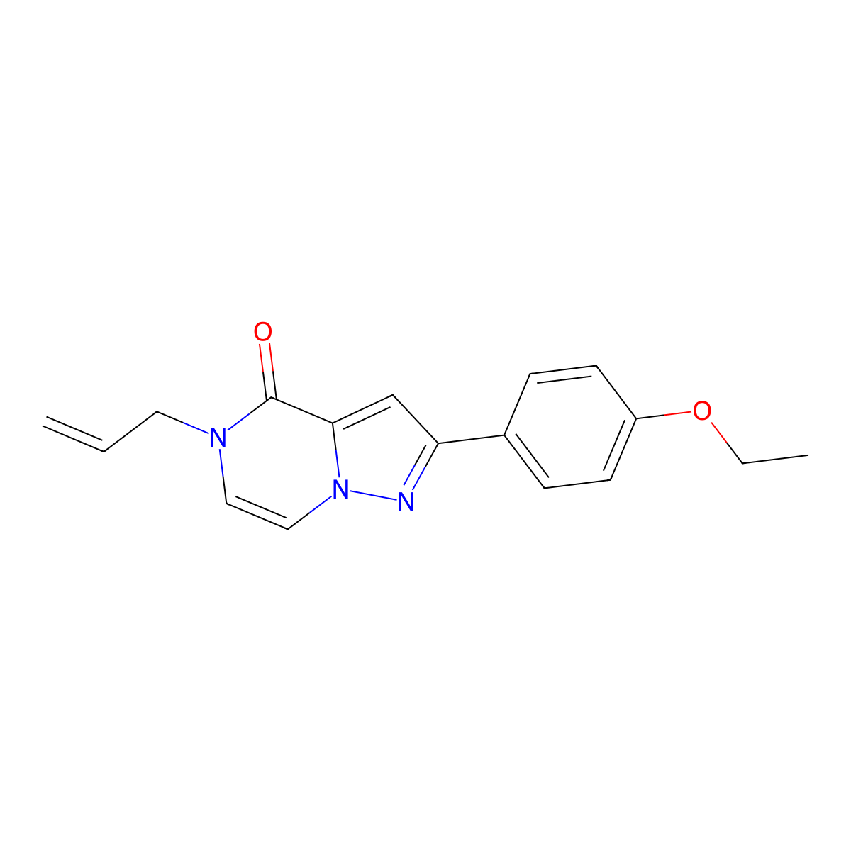 2-(4-ethoxyphenyl)-5-(prop-2-en-1-yl)-4H,5H-pyrazolo[1,5-a]pyrazin-4-one molecular structure, CAS 2325759-82-6
