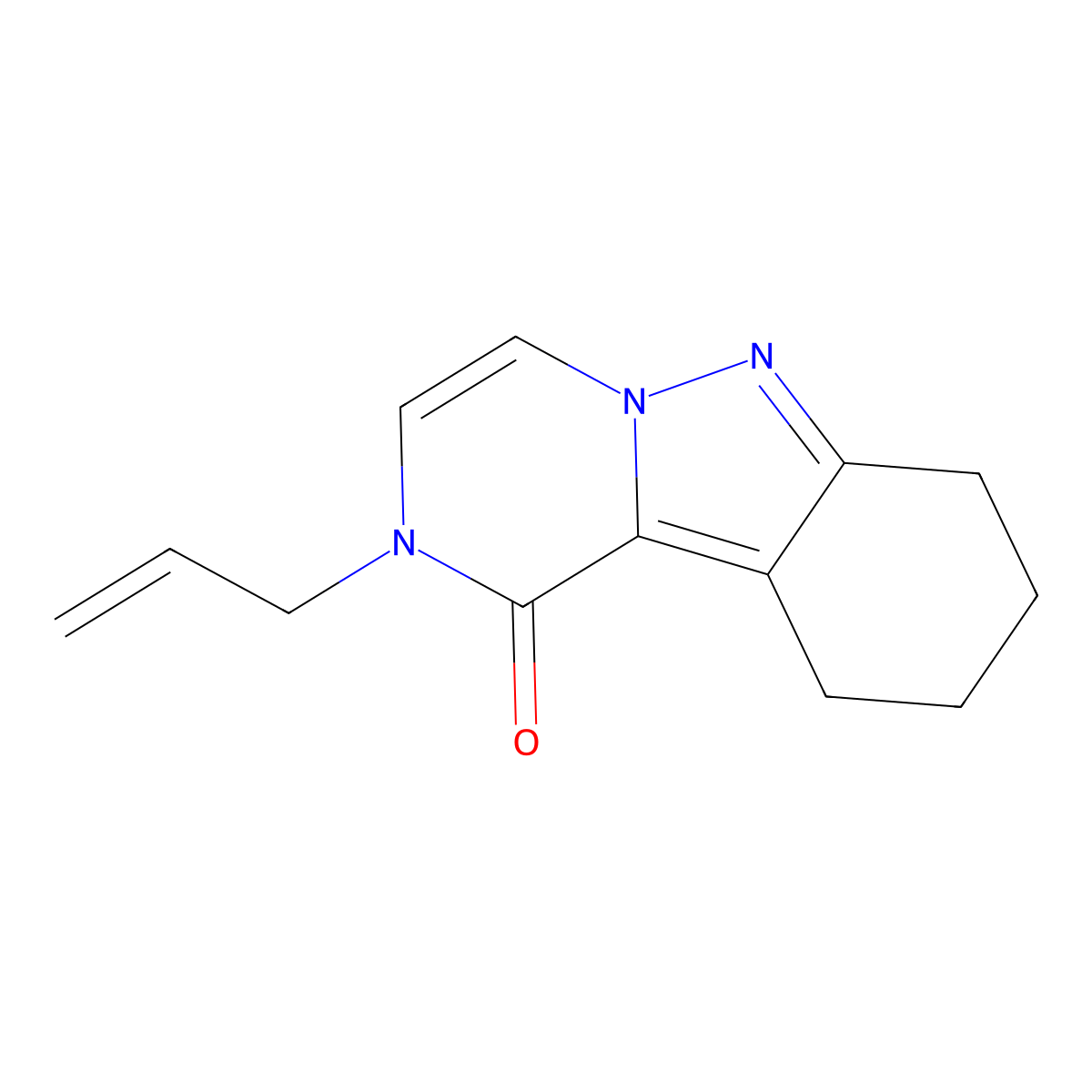 2-(prop-2-en-1-yl)-1H,2H,7H,8H,9H,10H-pyrazino[1,2-b]indazol-1-one molecular structure, CAS 2325765-85-1