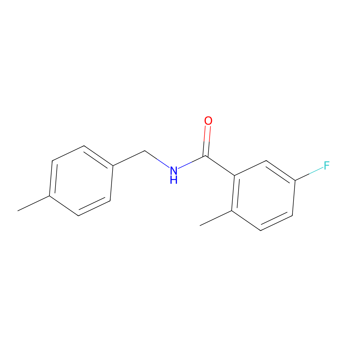 5-Fluoro-2-methyl-N-[(4-methylphenyl)methyl]benzamide molecular structure, CAS 2325889-18-5