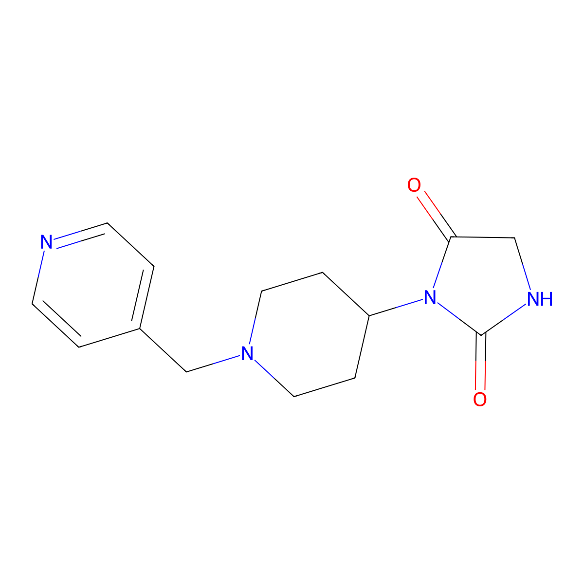 3-(1-(Pyridin-4-ylmethyl)piperidin-4-yl)imidazolidine-2,4-dione molecular structure, CAS 2325900-28-3