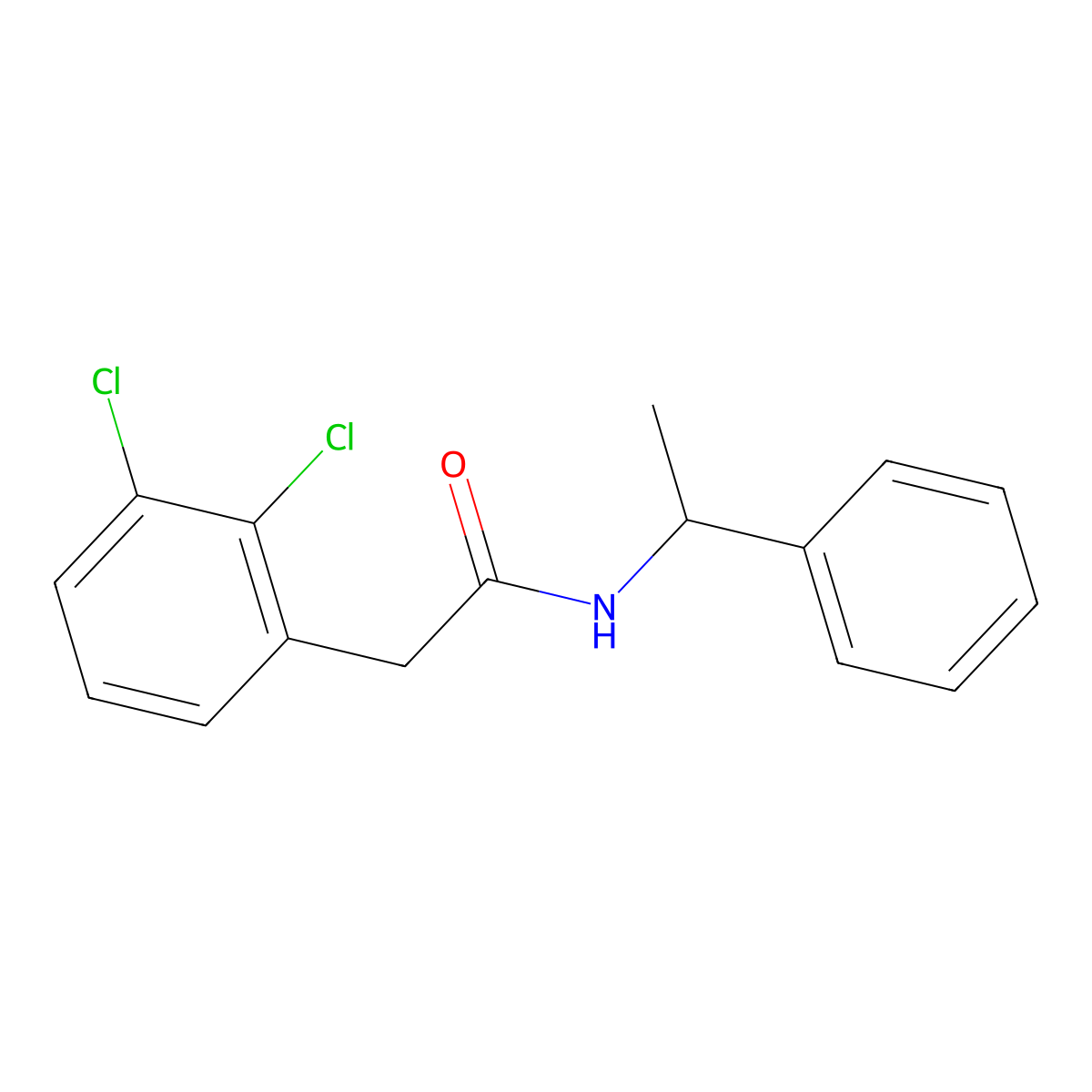 2,3-Dichloro-N-(1-phenylethyl)benzeneacetamide molecular structure, CAS 2325904-21-8