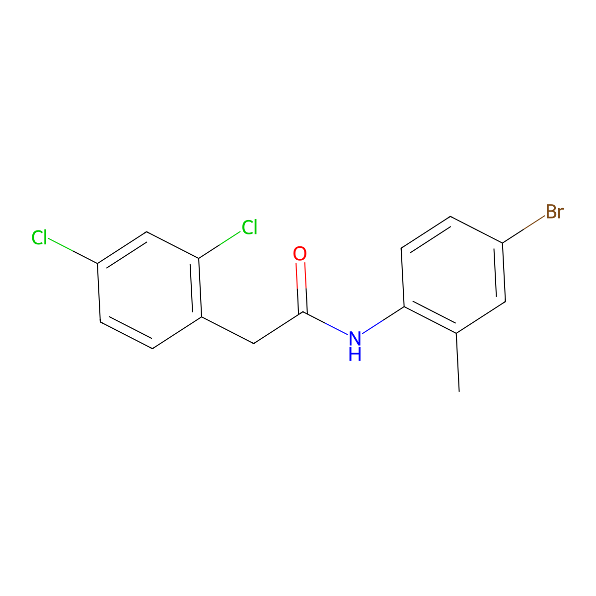 N-(4-Bromo-2-methylphenyl)-2,4-dichlorobenzeneacetamide molecular structure, CAS 2325906-91-8