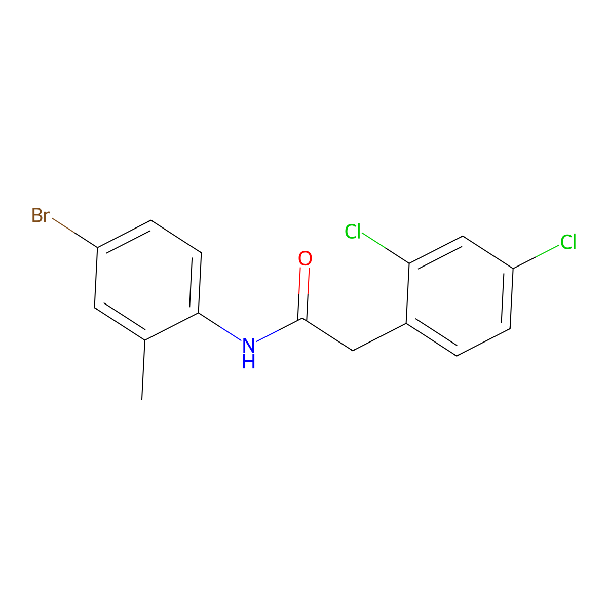 N-(4-Bromo-2-methylphenyl)-2,4-dichlorobenzeneacetamide molecular structure, CAS 2325906-91-8