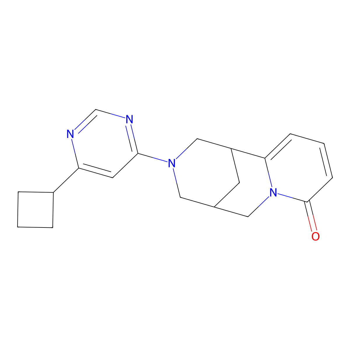 11-(6-Cyclobutylpyrimidin-4-yl)-7,11-diazatricyclo[7.3.1.0^{2,7}]trideca-2,4-dien-6-one molecular structure, CAS 2325907-79-5