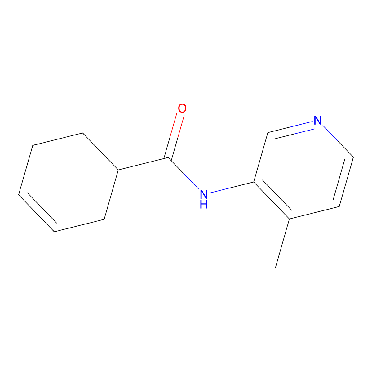 N-(4-methylpyridin-3-yl)cyclohex-3-ene-1-carboxamide molecular structure, CAS 2325945-32-0