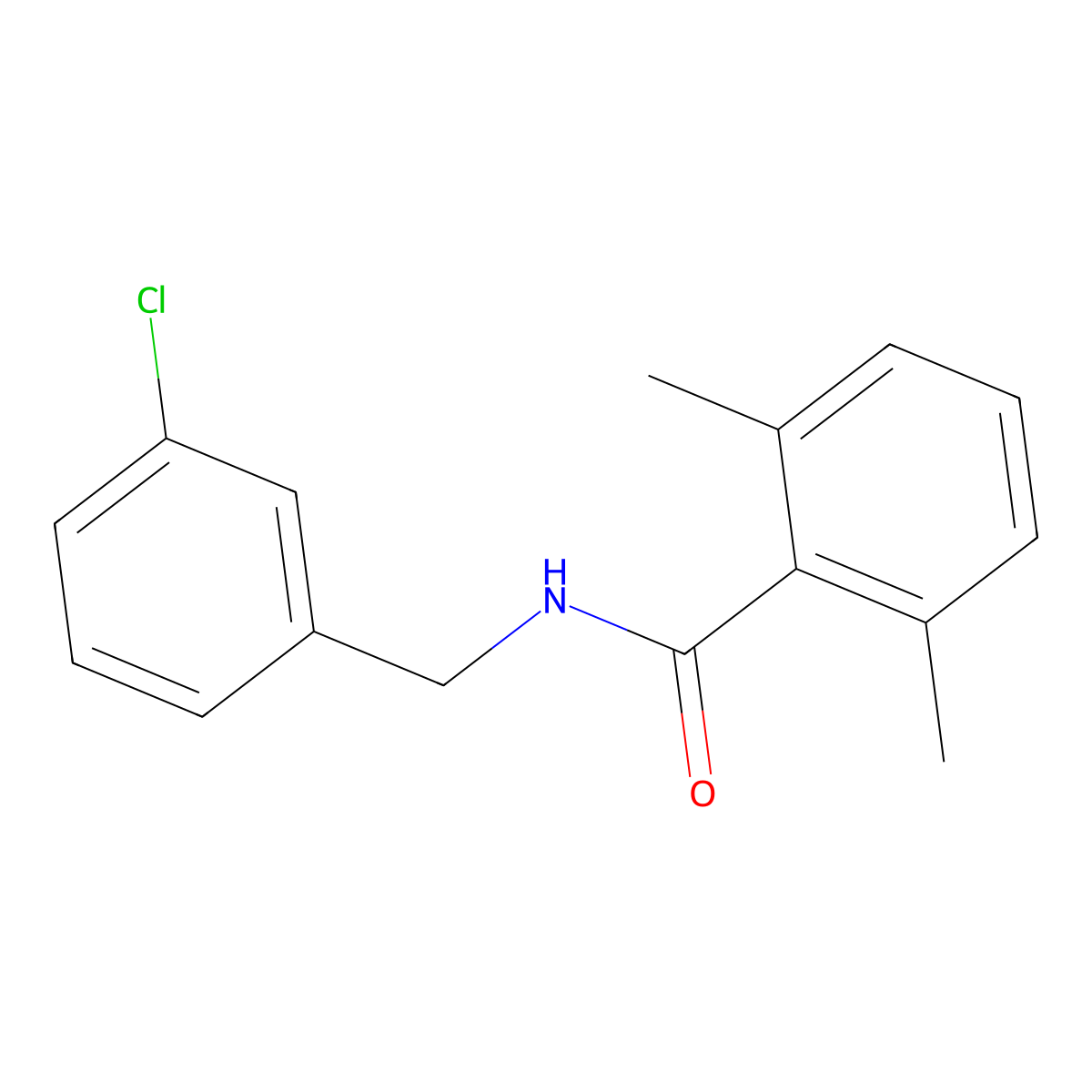 N-[(3-Chlorophenyl)methyl]-2,6-dimethylbenzamide molecular structure, CAS 2325947-59-7