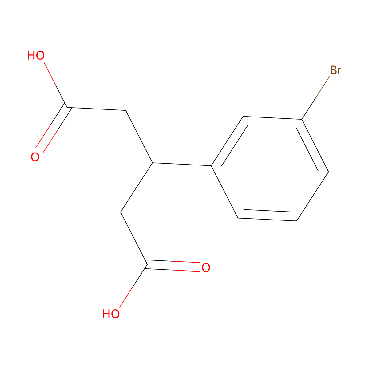 3-(3-Bromophenyl)pentanedioic acid molecular structure, CAS 232595-92-5