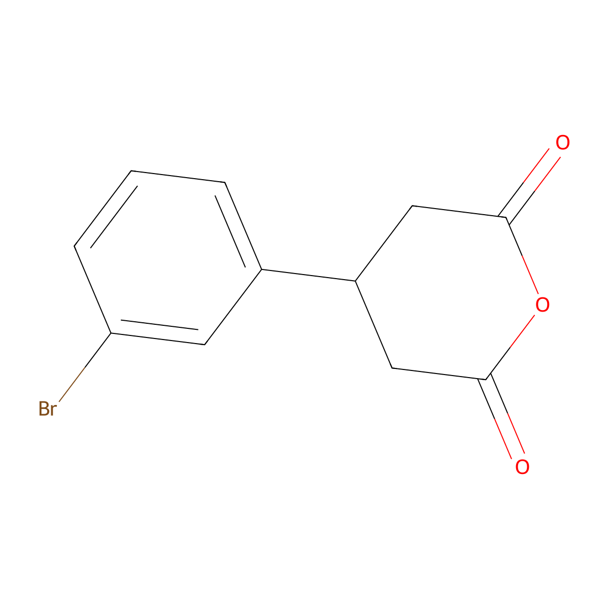 4-(3-Bromophenyl)oxane-2,6-dione molecular structure, CAS 232595-93-6