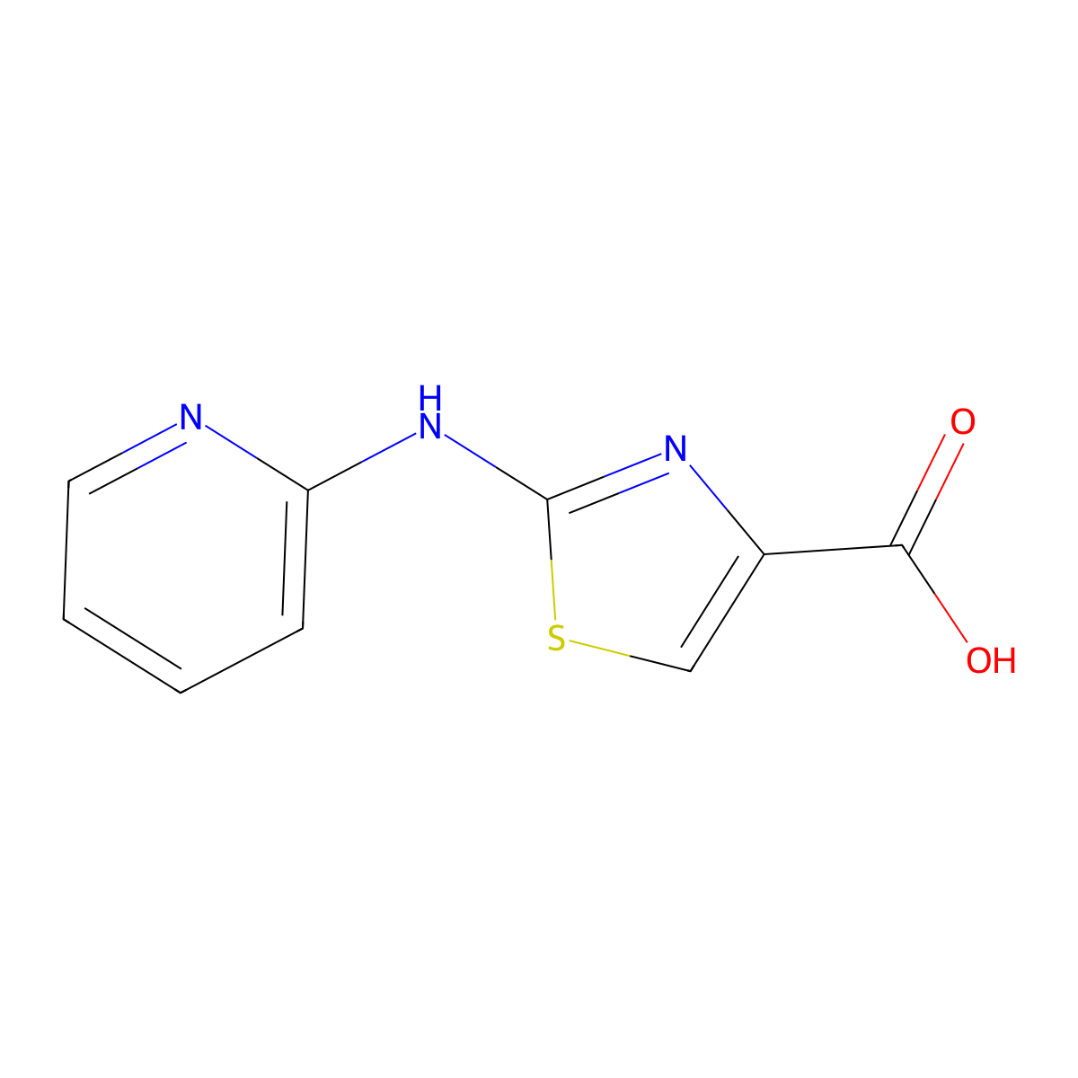 2-[(Pyridin-2-yl)amino]-1,3-thiazole-4-carboxylic acid molecular structure, CAS 232596-44-0