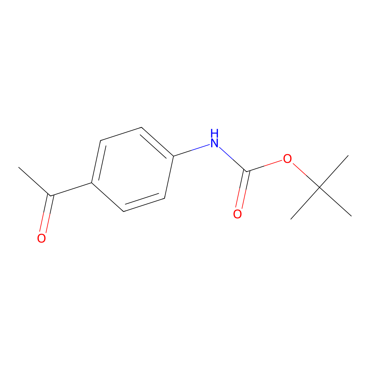 tert-Butyl (4-acetylphenyl)carbamate molecular structure, CAS 232597-42-1