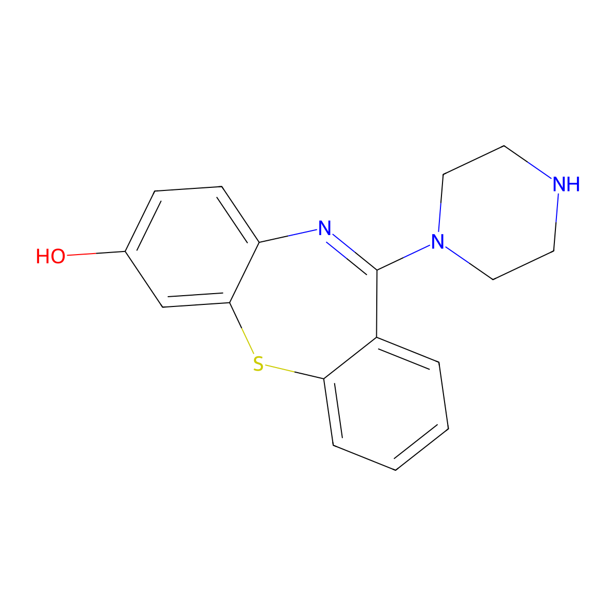 11-(1-Piperazinyl)-dibenzo[B,F][1,4]thiazepin-7-OL molecular structure, CAS 232597-73-8