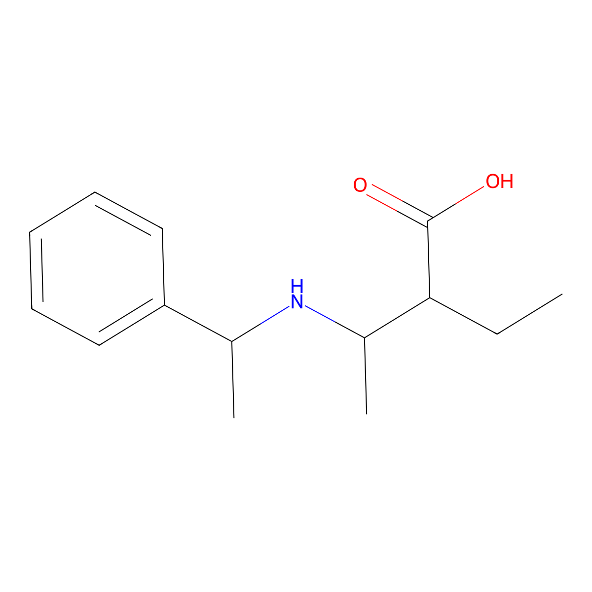 2-Ethyl-3-[(1-phenylethyl)amino]butanoic acid molecular structure, CAS 2325970-12-3