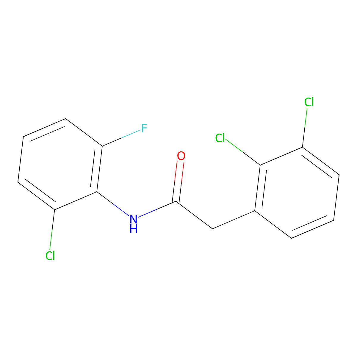2,3-Dichloro-N-(2-chloro-6-fluorophenyl)benzeneacetamide molecular structure, CAS 2325999-49-1