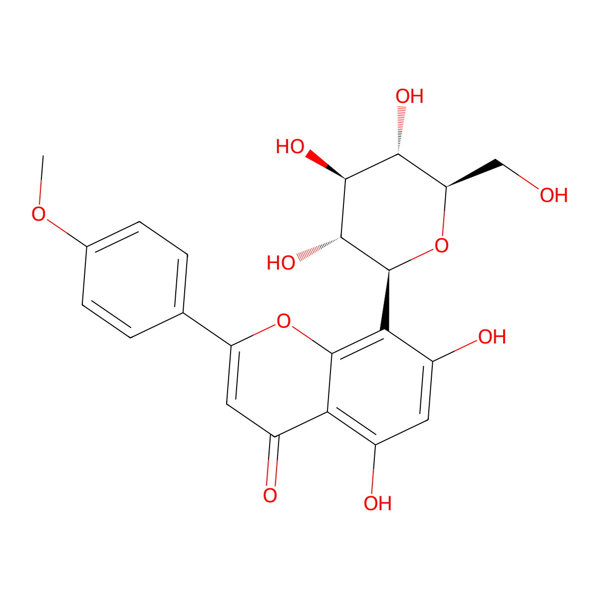 Cytisoside molecular structure, CAS 2326-34-3