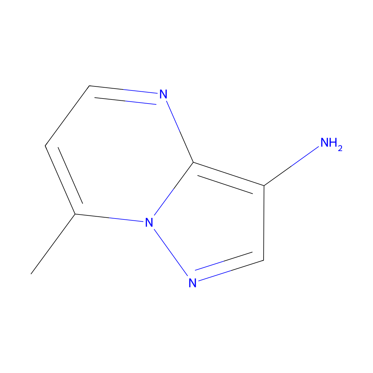 7-Methylpyrazolo[1,5-a]pyrimidin-3-amine molecular structure, CAS 232600-95-2