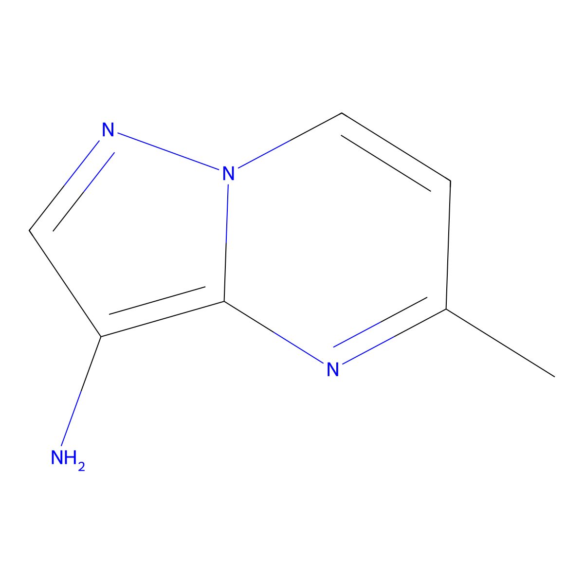 5-Methylpyrazolo[1,5-a]pyrimidin-3-amine molecular structure, CAS 232600-96-3