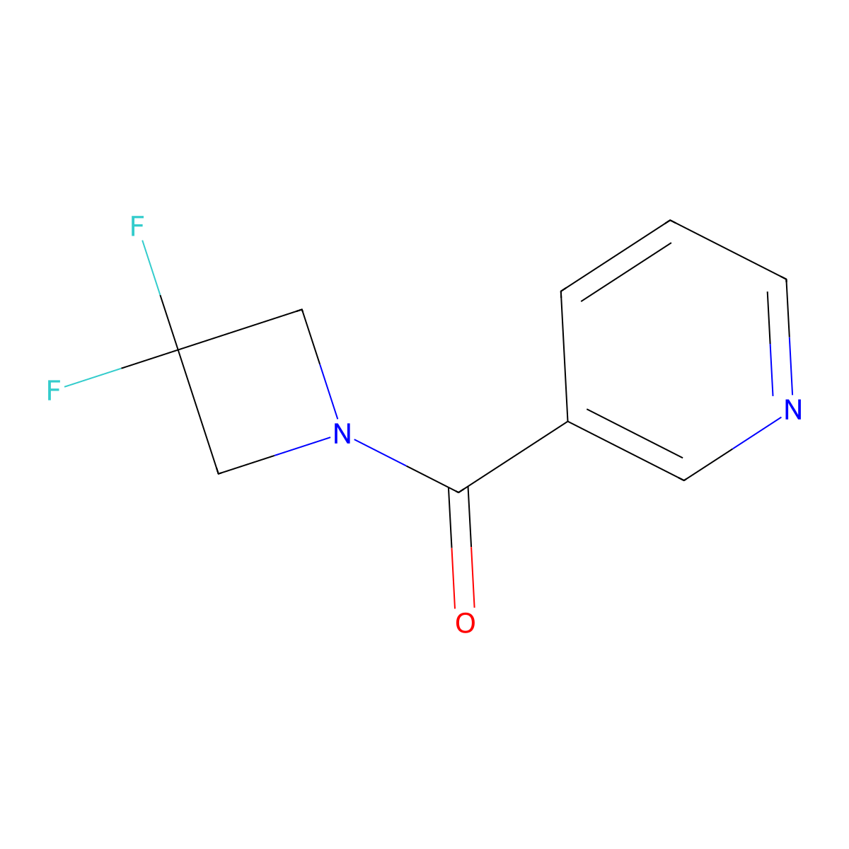 (3,3-Difluoroazetidin-1-yl)(pyridin-3-yl)methanone molecular structure, CAS 2326036-97-7