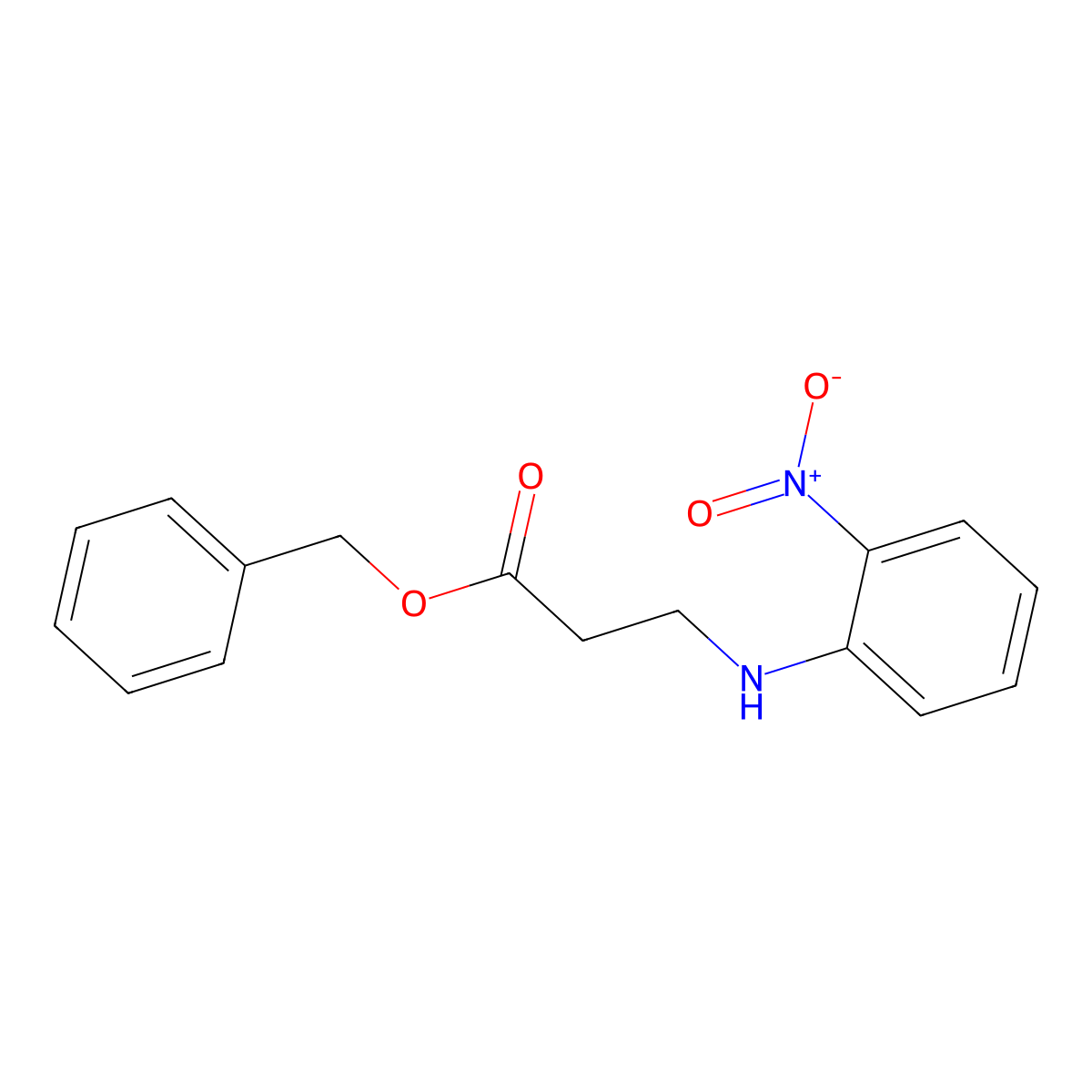 Benzyl 3-[(2-nitrophenyl)amino]propanoate molecular structure, CAS 2326068-16-8