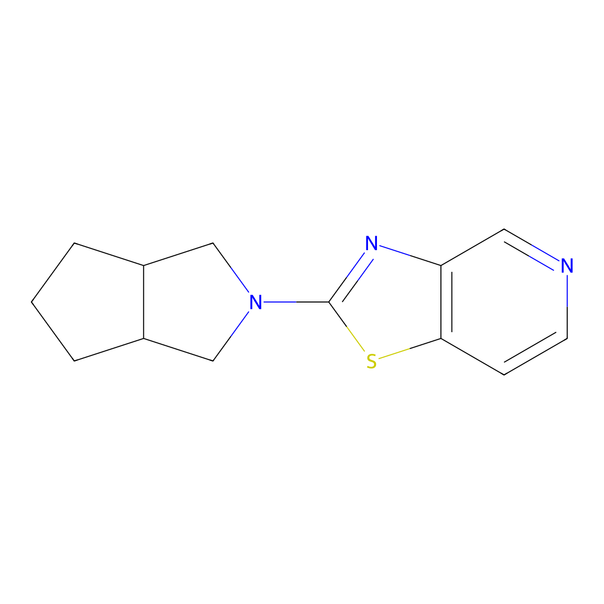 2-{Octahydrocyclopenta[c]pyrrol-2-yl}-[1,3]thiazolo[4,5-c]pyridine molecular structure, CAS 2326074-49-9