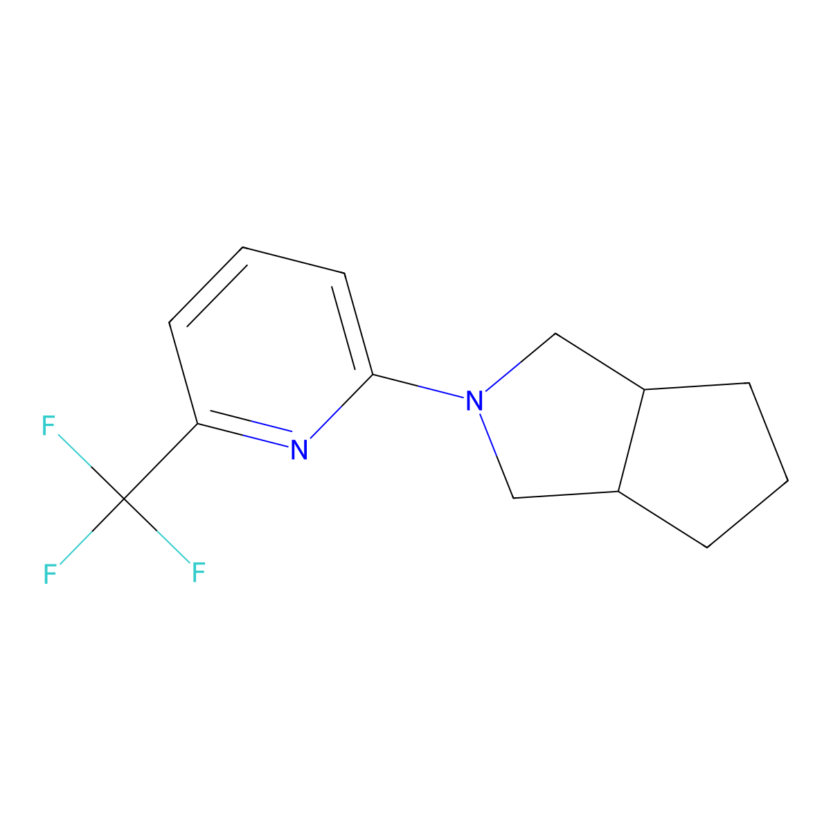 2-{Octahydrocyclopenta[c]pyrrol-2-yl}-6-(trifluoromethyl)pyridine molecular structure, CAS 2326077-68-1
