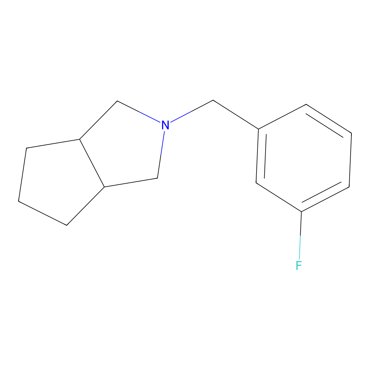 2-[(3-Fluorophenyl)methyl]-octahydrocyclopenta[c]pyrrole molecular structure, CAS 2326081-51-8