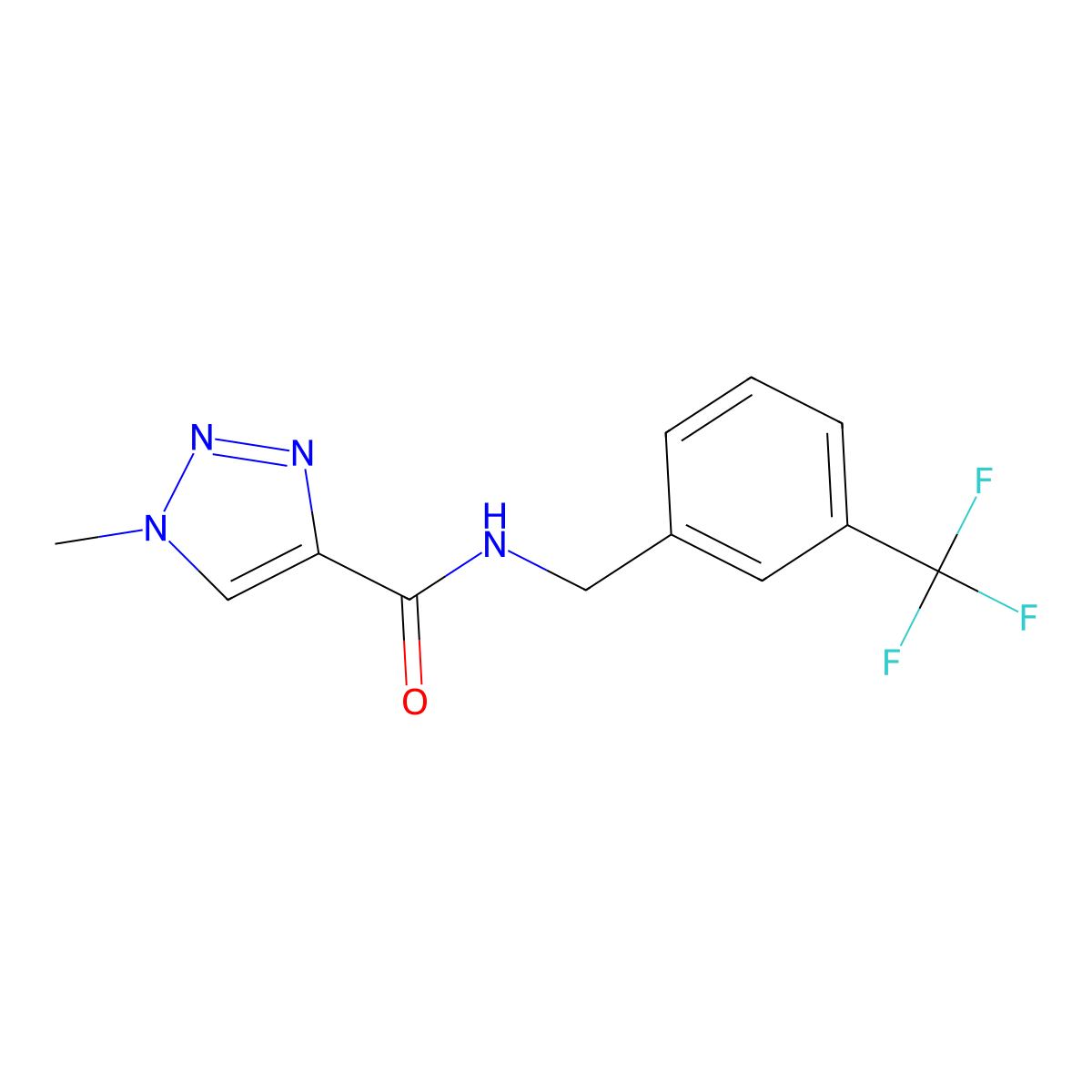 1-methyl-N-{[3-(trifluoromethyl)phenyl]methyl}-1H-1,2,3-triazole-4-carboxamide molecular structure, CAS 2326081-84-7