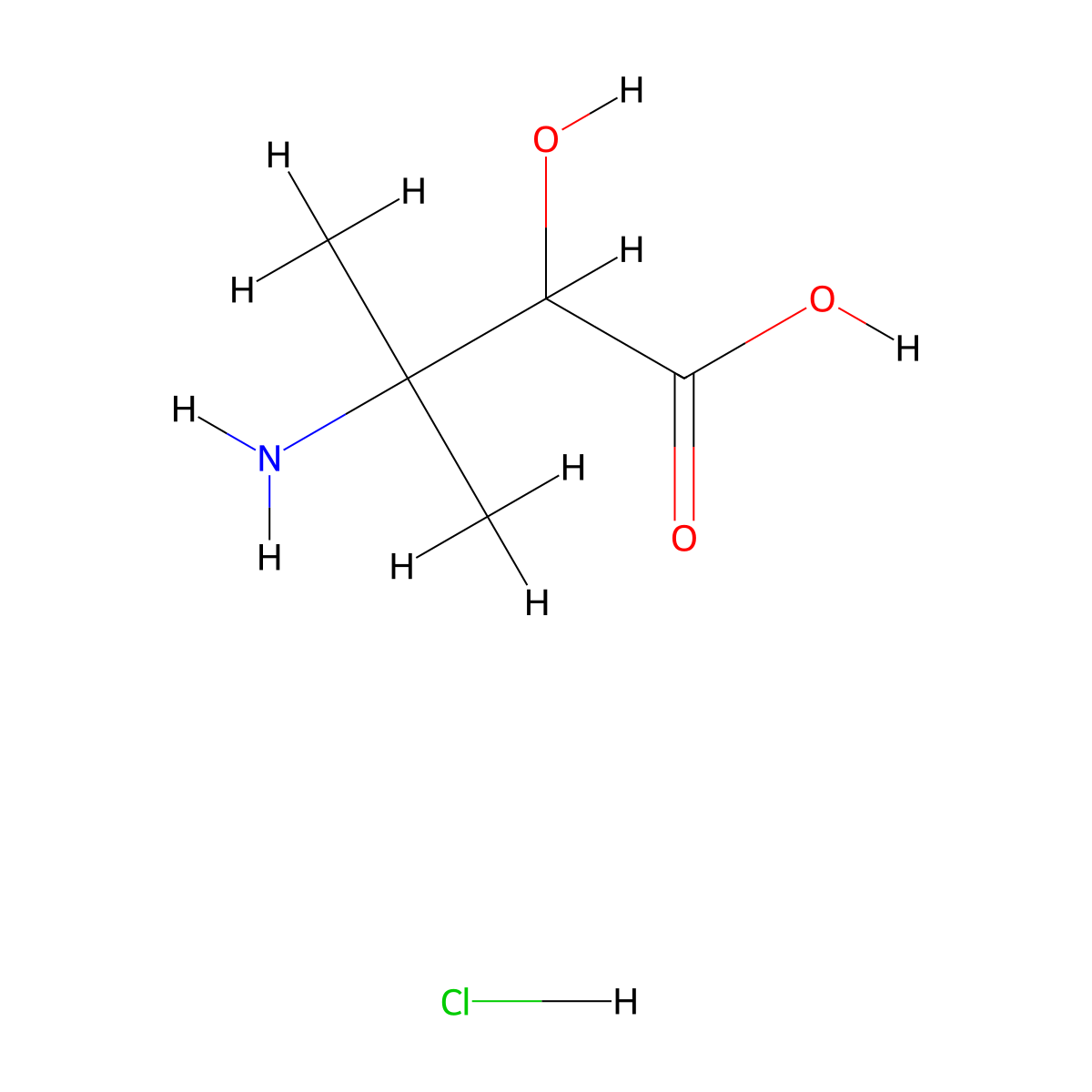 3-Amino-2-hydroxy-3-methylbutanoic acid hydrochloride molecular structure, CAS 2326118-57-2