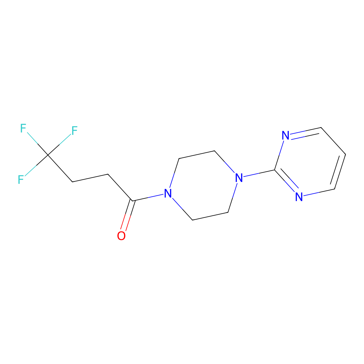 4,4,4-Trifluoro-1-[4-(pyrimidin-2-yl)piperazin-1-yl]butan-1-one molecular structure, CAS 2326122-50-1