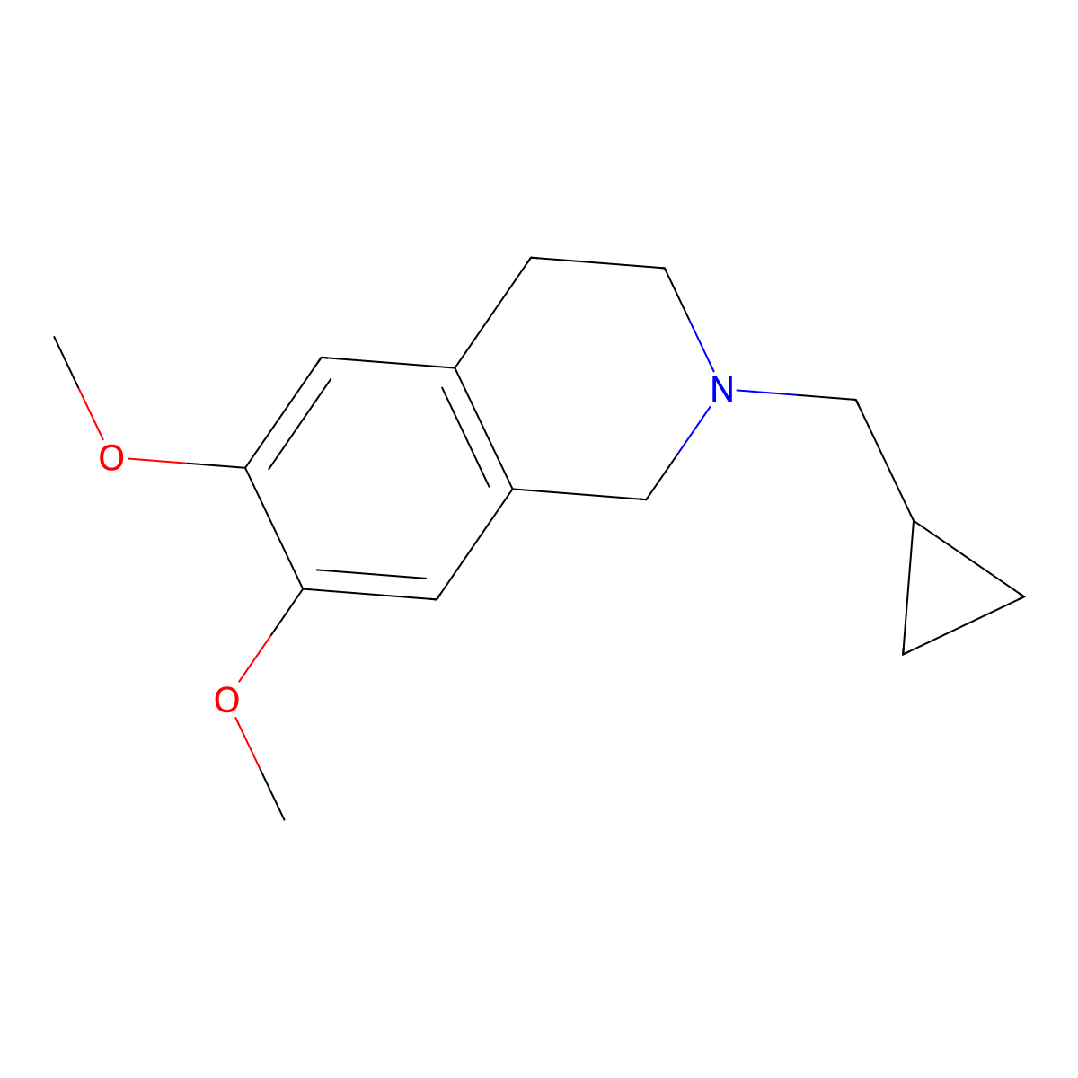 2-(Cyclopropylmethyl)-6,7-dimethoxy-1,2,3,4-tetrahydroisoquinoline molecular structure, CAS 2326127-18-6