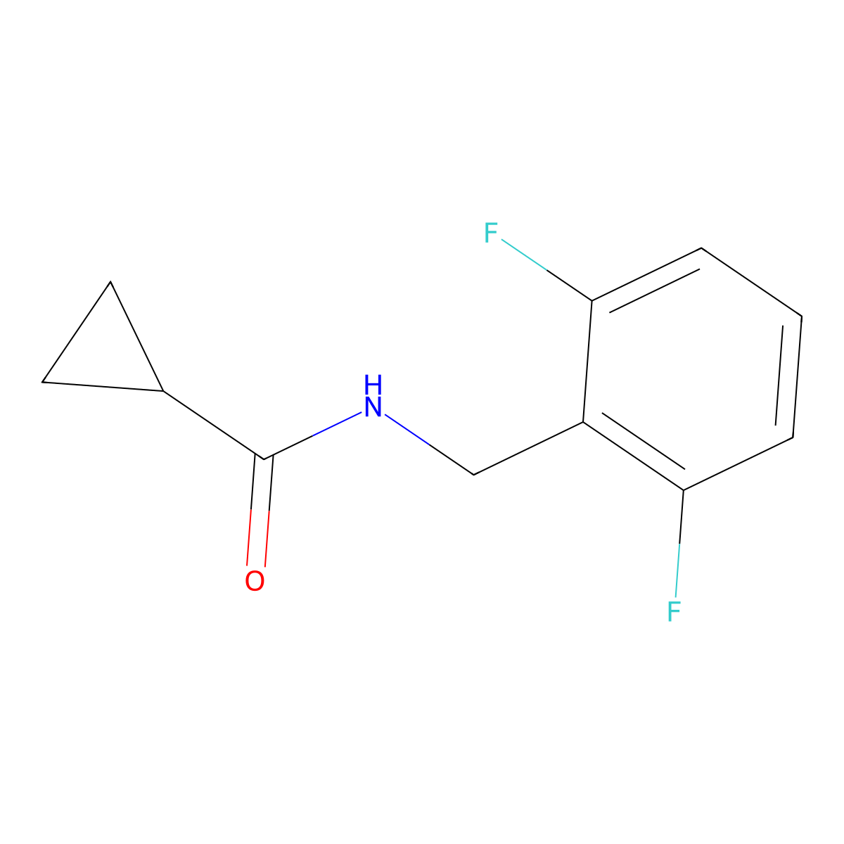 N-[(2,6-difluorophenyl)methyl]cyclopropanecarboxamide molecular structure, CAS 2326129-96-6