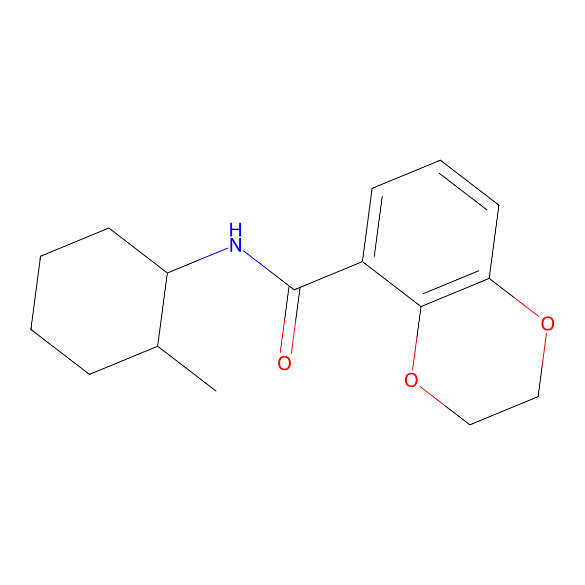 2,3-Dihydro-N-(2-methylcyclohexyl)-1,4-benzodioxin-5-carboxamide molecular structure, CAS 2326131-67-1