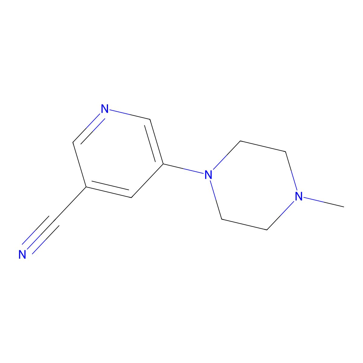 5-(4-Methylpiperazin-1-yl)pyridine-3-carbonitrile molecular structure, CAS 2326131-89-7