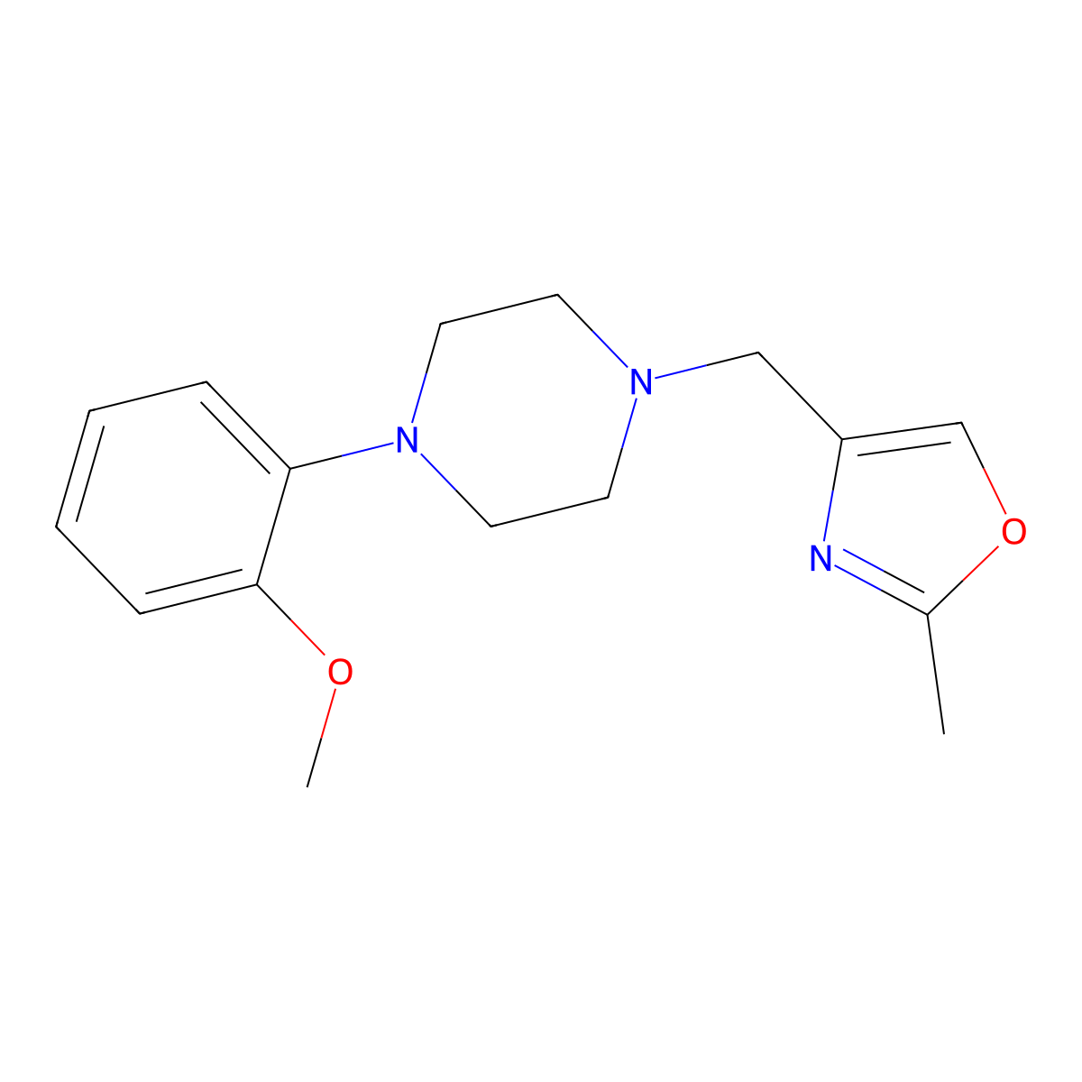 1-(2-Methoxyphenyl)-4-[(2-methyl-1,3-oxazol-4-yl)methyl]piperazine molecular structure, CAS 2326131-90-0