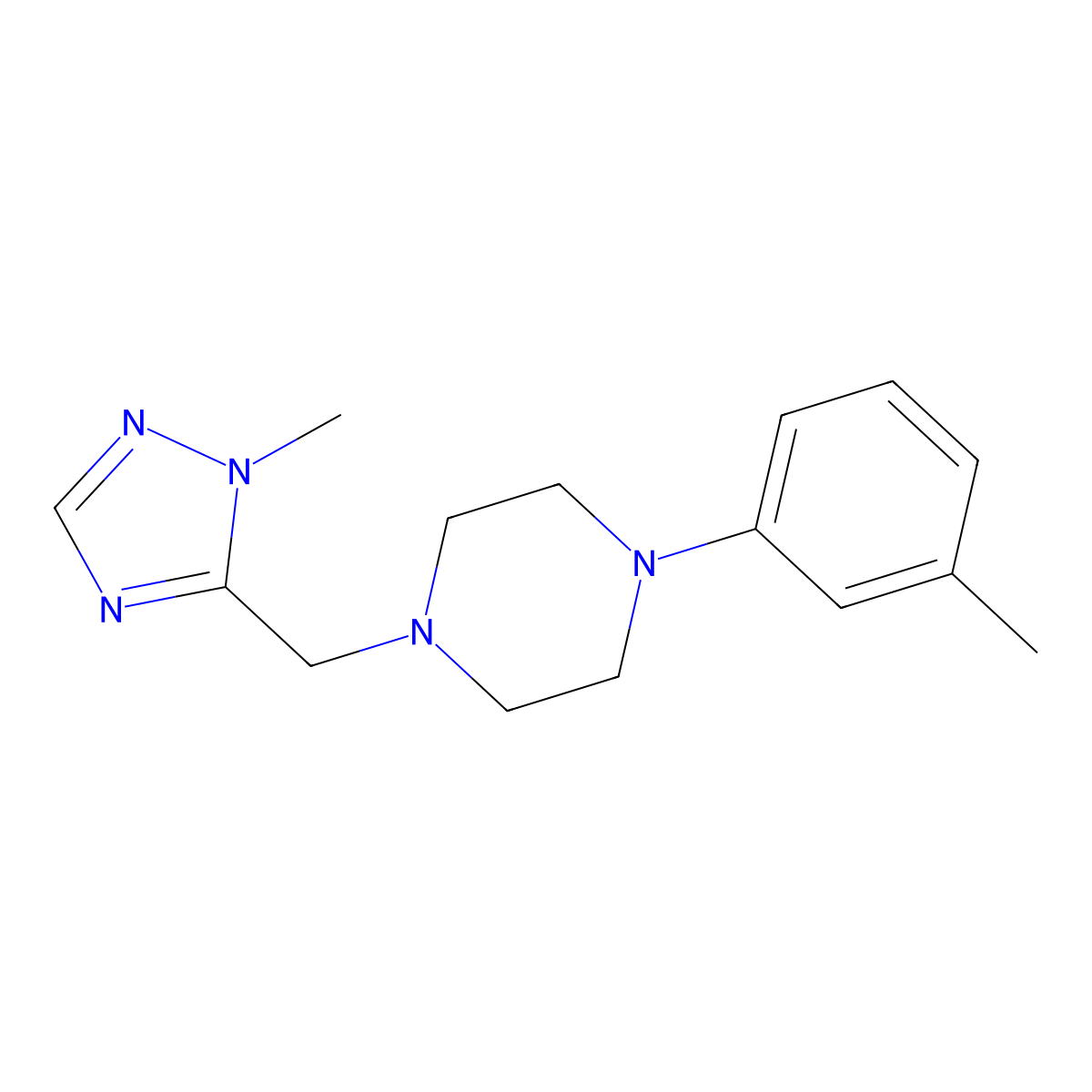 1-[(1-methyl-1H-1,2,4-triazol-5-yl)methyl]-4-(3-methylphenyl)piperazine molecular structure, CAS 2326190-01-4