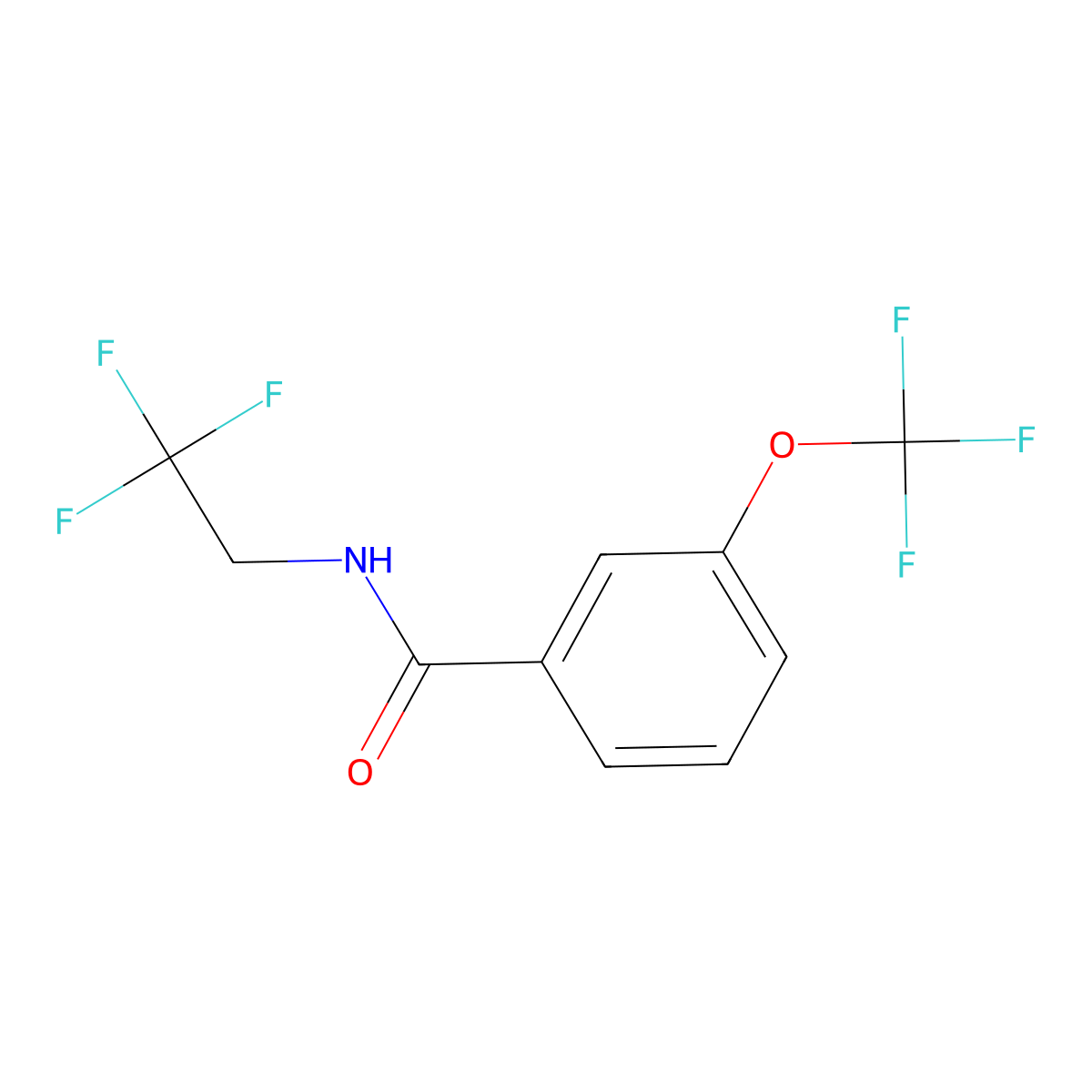 N-(2,2,2-Trifluoroethyl)-3-(trifluoromethoxy)benzamide molecular structure, CAS 2326193-25-1