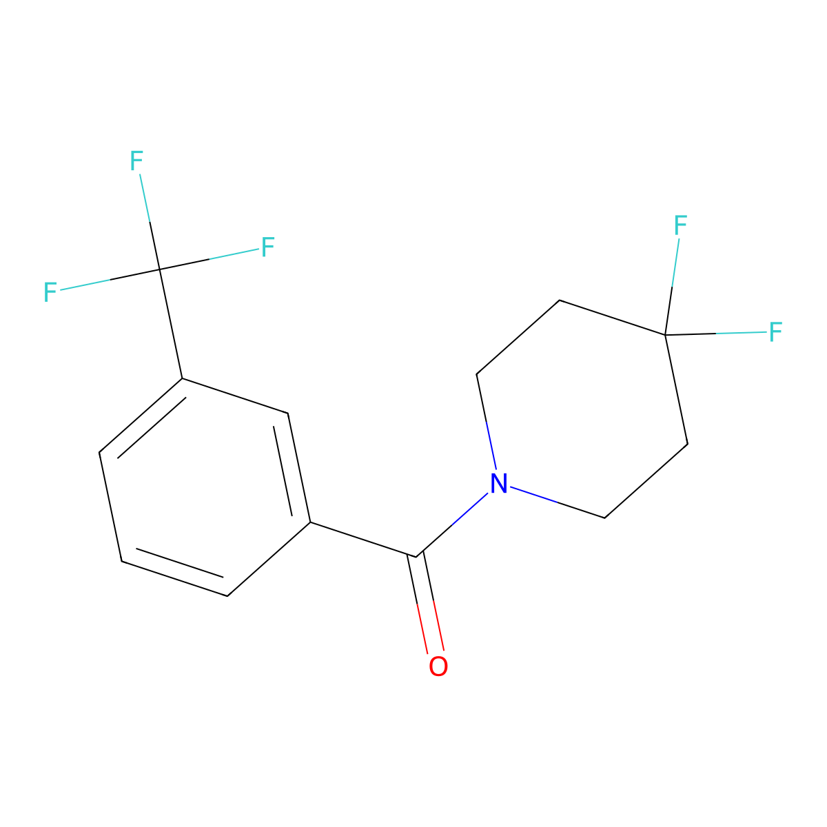 4,4-Difluoro-1-[3-(trifluoromethyl)benzoyl]piperidine molecular structure, CAS 2326194-47-0