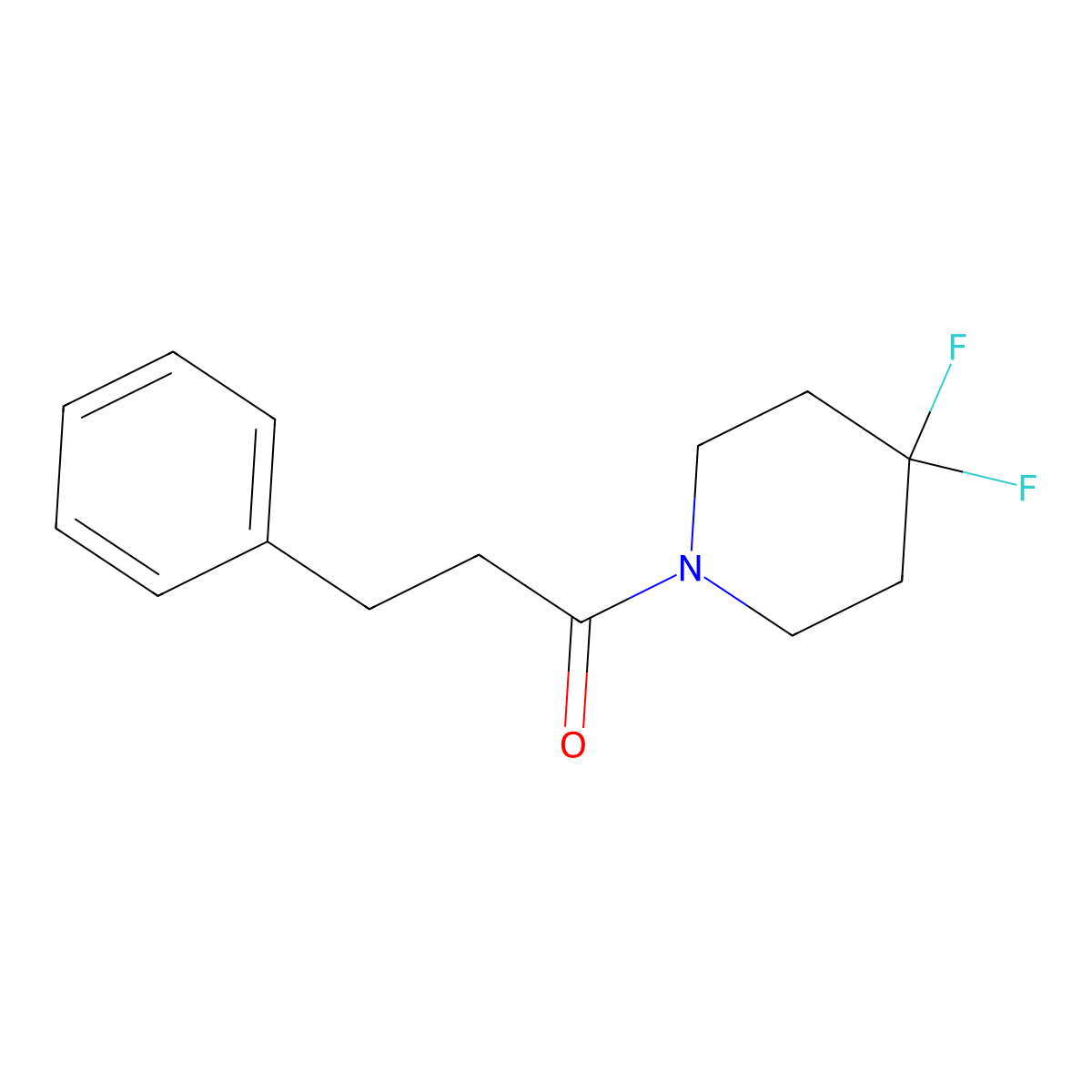 1-(4,4-Difluoropiperidin-1-yl)-3-phenylpropan-1-one molecular structure, CAS 2326197-38-8