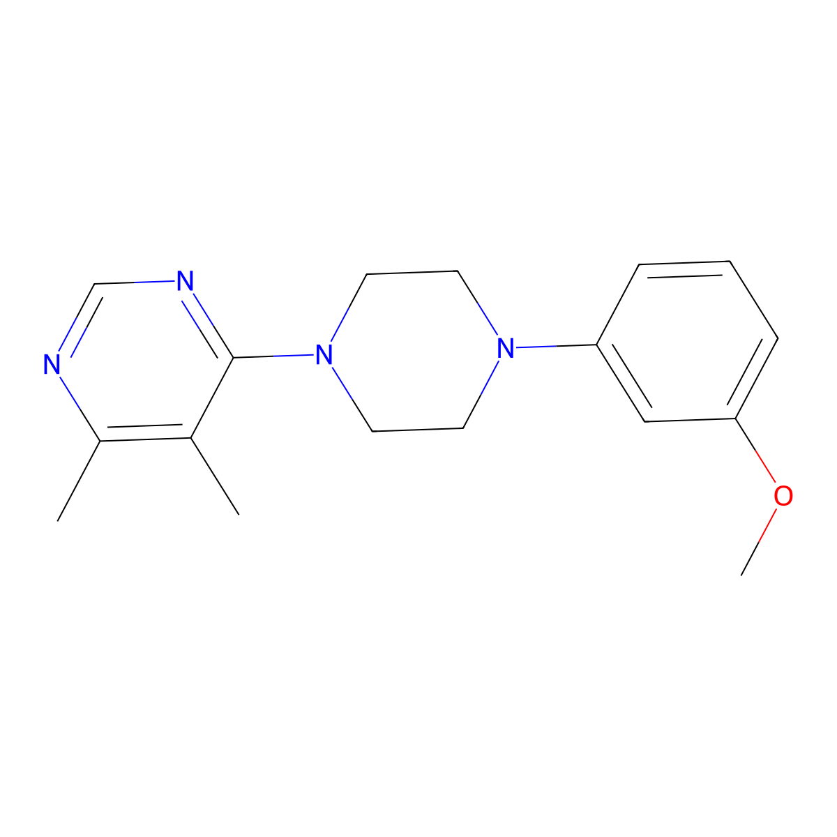 4-[4-(3-Methoxyphenyl)piperazin-1-yl]-5,6-dimethylpyrimidine molecular structure, CAS 2326198-35-8