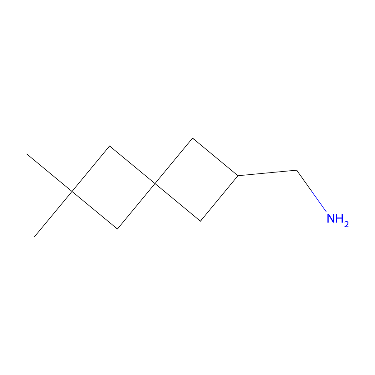 1-{6,6-Dimethylspiro[3.3]heptan-2-yl}methanamine molecular structure, CAS 2326219-82-1