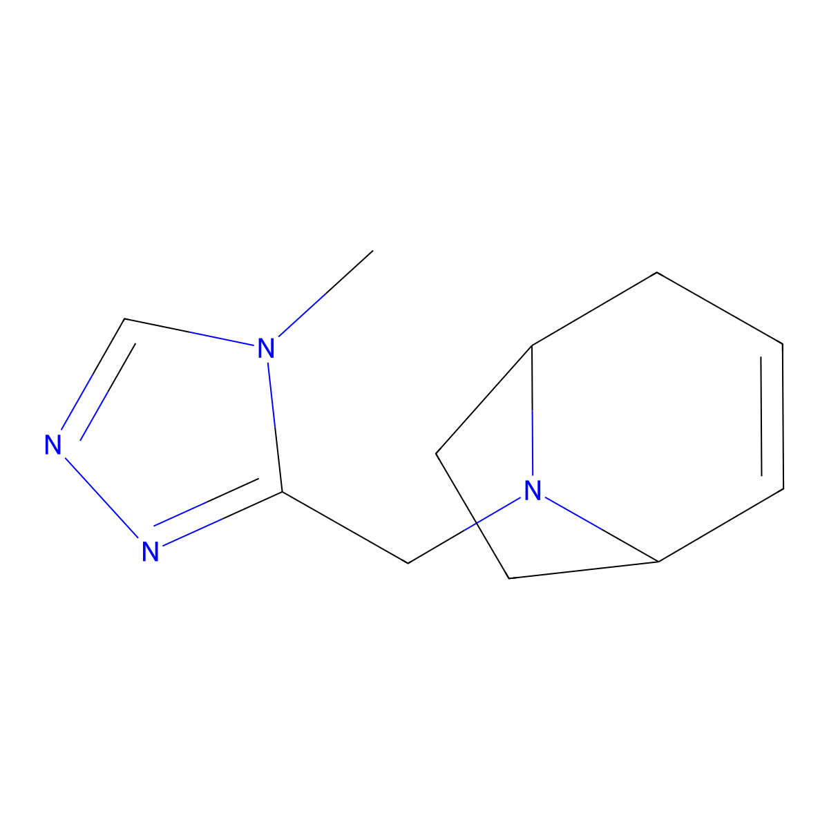 (1R,5S)-8-((4-methyl-4H-1,2,4-triazol-3-yl)methyl)-8-azabicyclo[3.2.1]oct-2-ene molecular structure, CAS 2326230-41-3