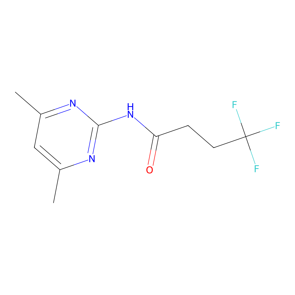 N-(4,6-dimethylpyrimidin-2-yl)-4,4,4-trifluorobutanamide molecular structure, CAS 2326231-08-5