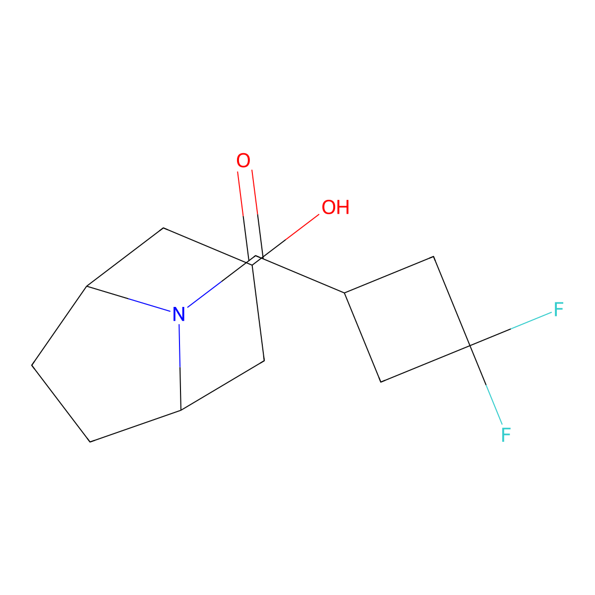 8-(3,3-Difluorocyclobutanecarbonyl)-8-azabicyclo[3.2.1]octan-3-ol molecular structure, CAS 2326232-10-2