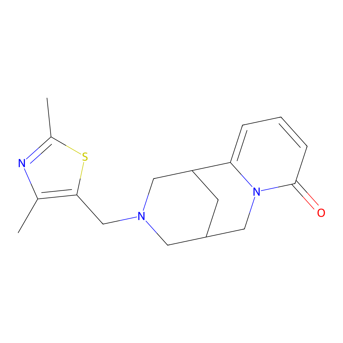 11-[(2,4-Dimethyl-1,3-thiazol-5-yl)methyl]-7,11-diazatricyclo[7.3.1.0^{2,7}]trideca-2,4-dien-6-one molecular structure, CAS 2326232-98-6