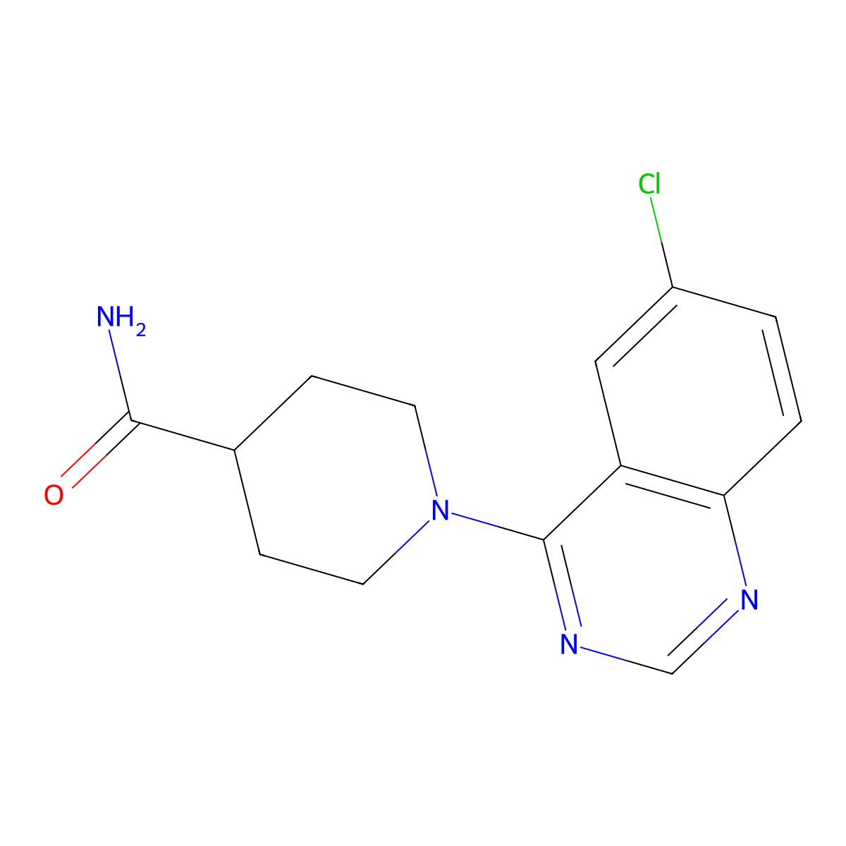 1-(6-Chloroquinazolin-4-yl)piperidine-4-carboxamide molecular structure, CAS 2326235-71-4