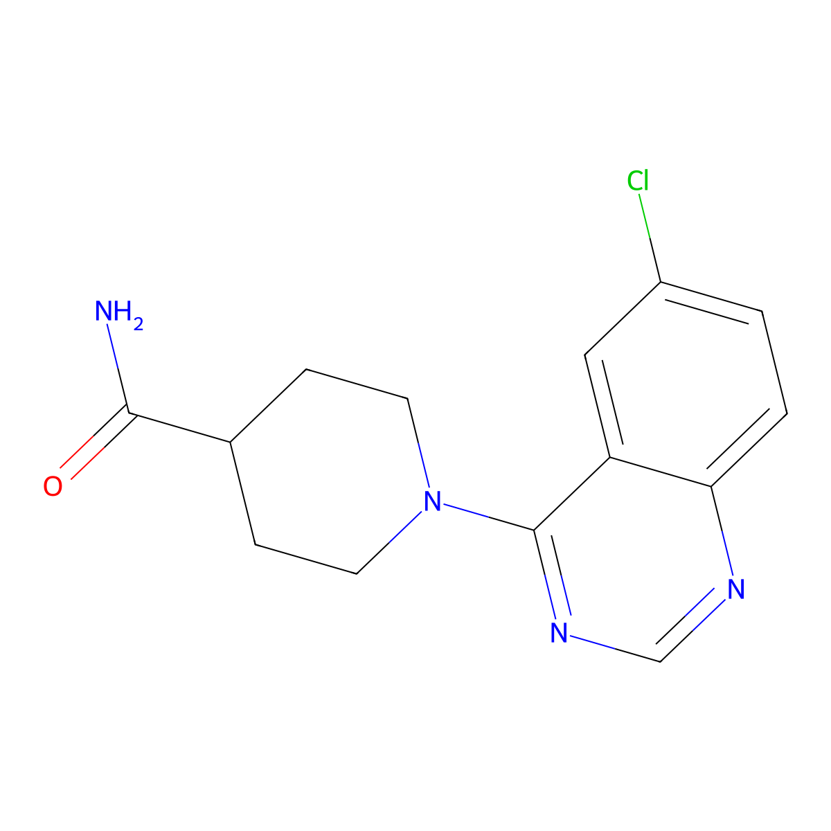 1-(6-Chloroquinazolin-4-yl)piperidine-4-carboxamide molecular structure, CAS 2326235-71-4